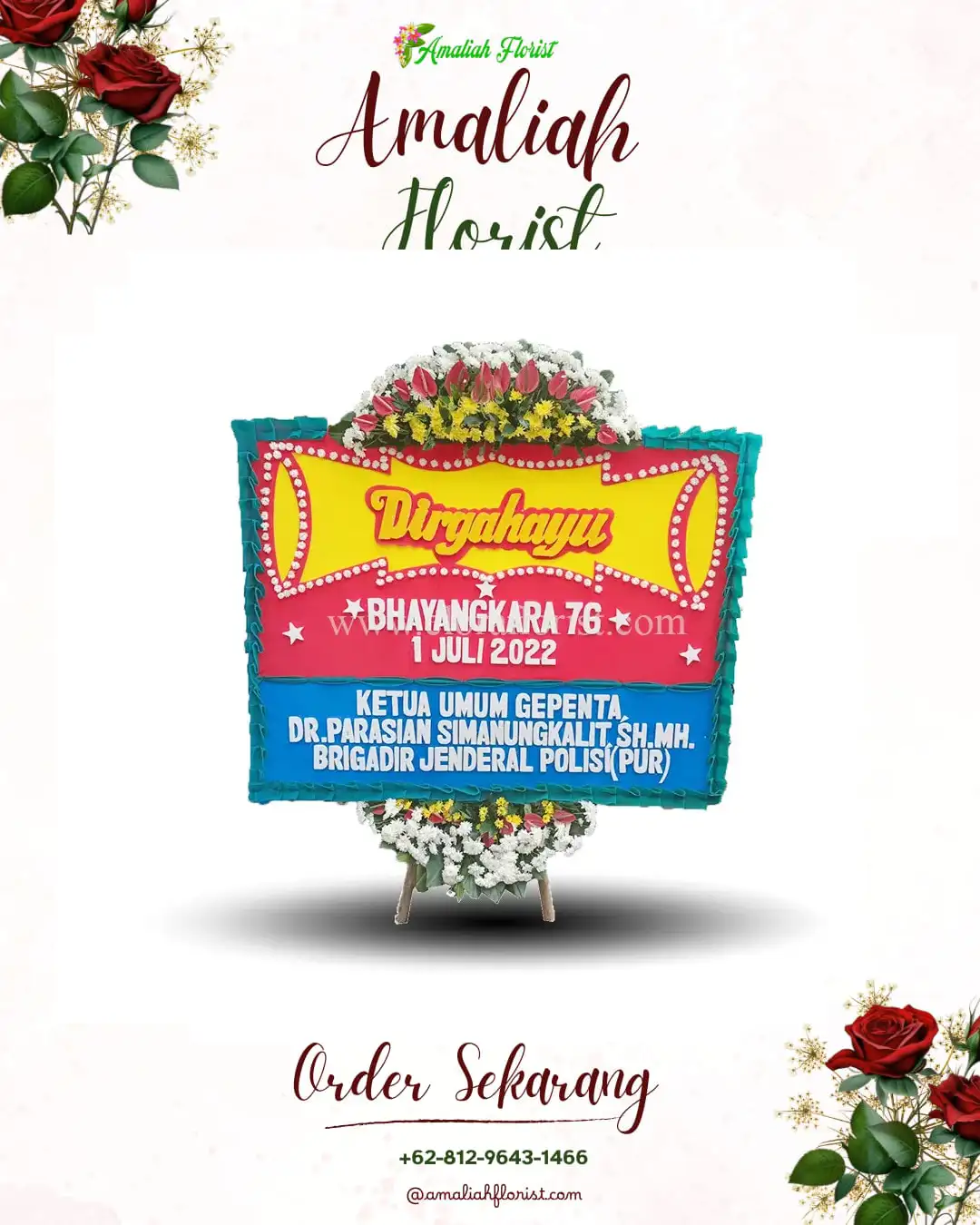 Papan Bunga HUT Ulang Tahun Mendoyo Dauh Tukad
